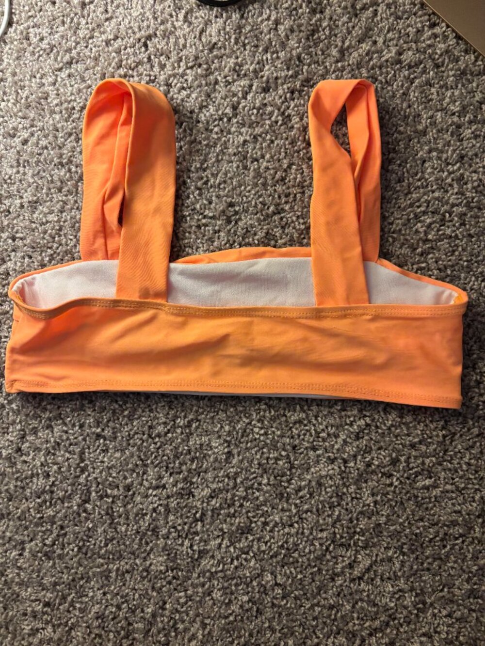 ZAFUL Neon Orange Ribbed Two-Piece Bikini Set - Picture 2 of 3